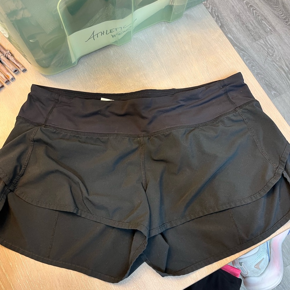 lululemon athletica Black speed up shorts
